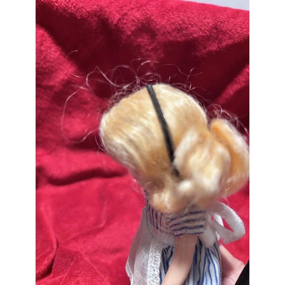 VTG Alice In Wonderland Madame Alexander Kins Striped Blue Dress Apron Headband